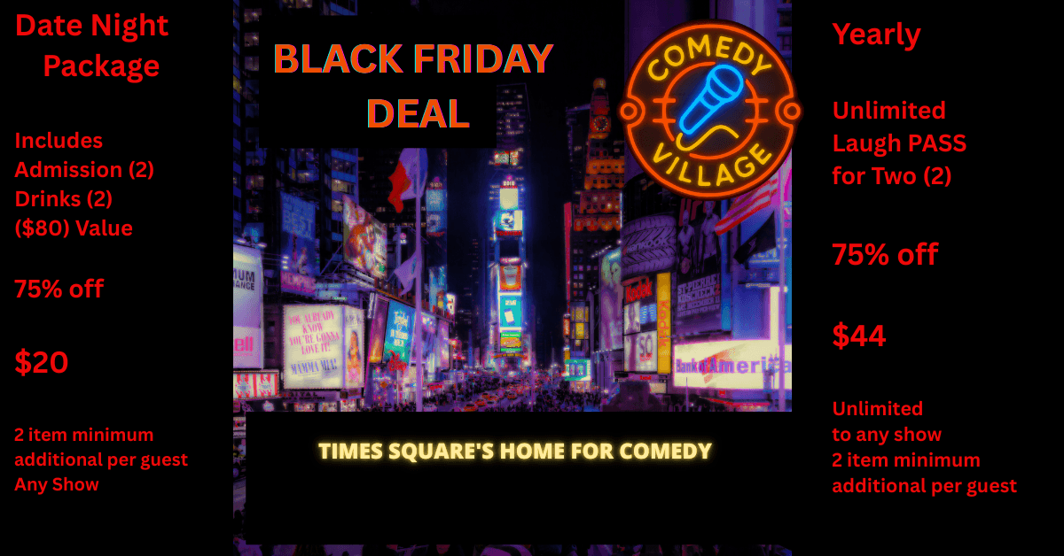 Comedy Village Launches Aggressive Black Friday Deals to Expand Comedy Accessibility